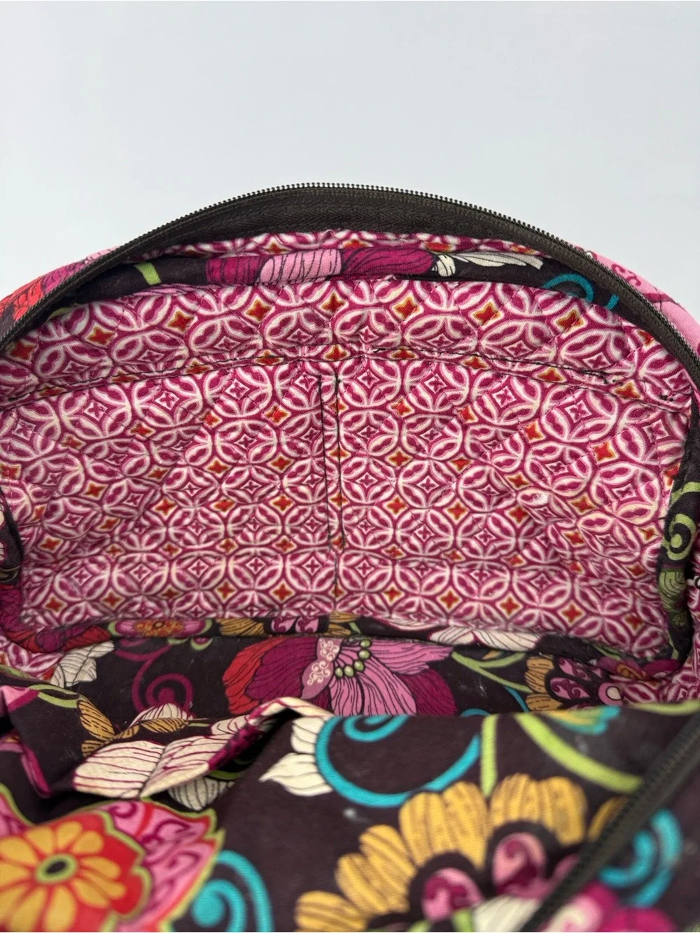 Vera Bradley Mod Floral pink quilted Bag *Retired pattern 2007*